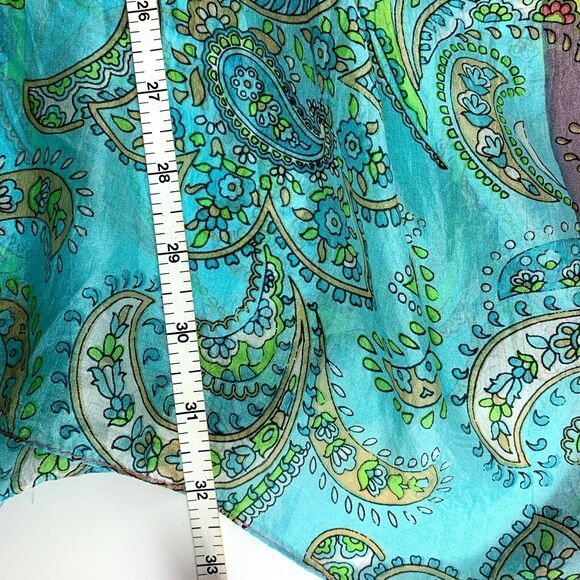 Sundance silk swim coverup Paisley kimono tunic, One Size - Picture 6 of 9